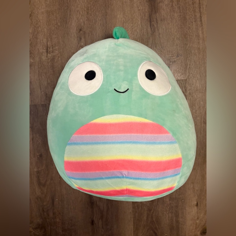 Mint Rainbow Belly Plush – Soft & Smiling – OS